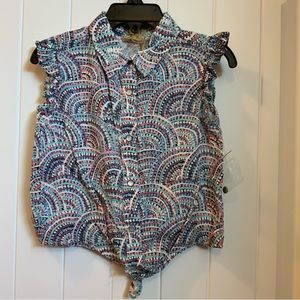 True Craft 4T snaps and tie front, red, white, blue